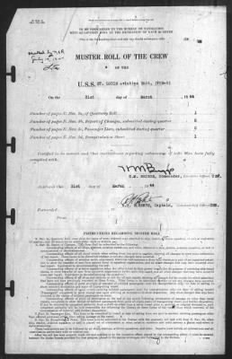 Thumbnail for Muster Rolls > 31-Mar-1944