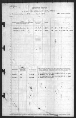 Report of Changes > 30-Apr-1944