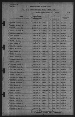 Muster Rolls > 31-Mar-1939