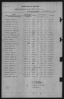 Muster Rolls > 30-Sep-1942