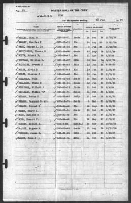 Muster Rolls > 30-Jun-1939