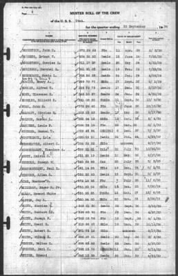 Muster Rolls > 30-Sep-1939