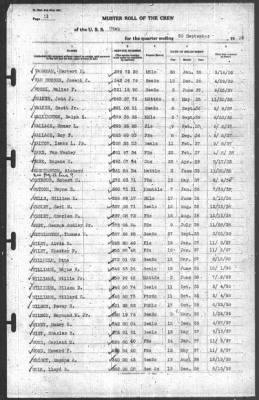 Muster Rolls > 30-Sep-1939