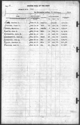 Muster Rolls > 30-Sep-1939