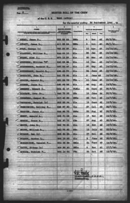 Muster Rolls > 30-Sep-1944