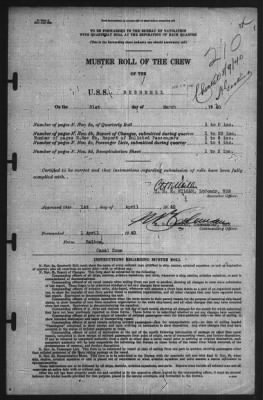 Muster Rolls > 31-Mar-1940