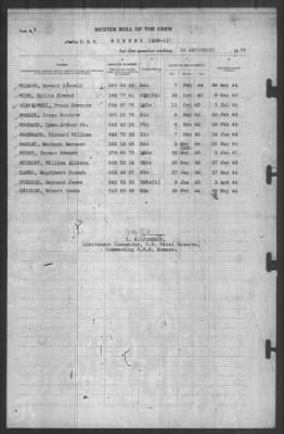 Thumbnail for Muster Rolls > 30-Sep-1944