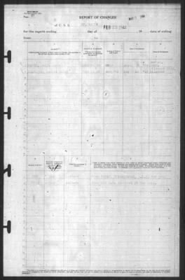 Thumbnail for Report Of Changes > 23-Feb-1944