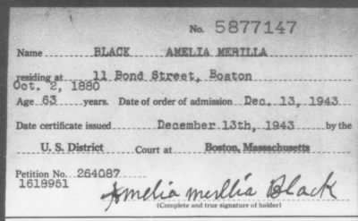 Thumbnail for 1943 > BLACK AMELIA MERILLA