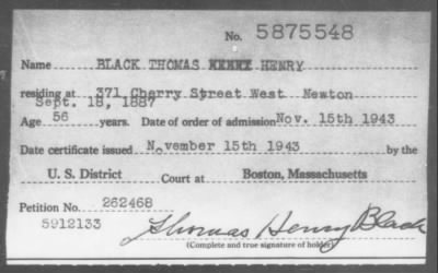 Thumbnail for 1943 > BLACK THOMAS HENRY