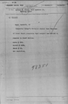 Old German Files, 1909-21 > Arthur H. Olson (#98351)