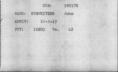 [Illegible] > SCHWEITZER John