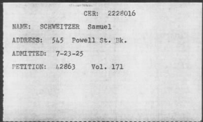 [Illegible] > SCHWEITZER Samuel