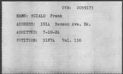 [Illegible] > SCIALO Frank