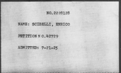 [Illegible] > SCIBELLI, ENRICO