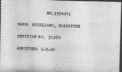 [Illegible] > SCIGLIANO, SALVATORE