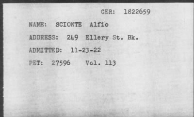 [Illegible] > SCIONTE Alfio