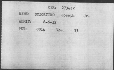 [Illegible] > SCIORTINO Joseph Jr.