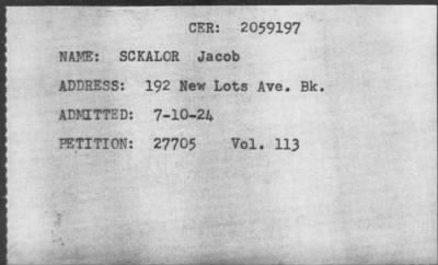 [Illegible] > SCKALOR Jacob