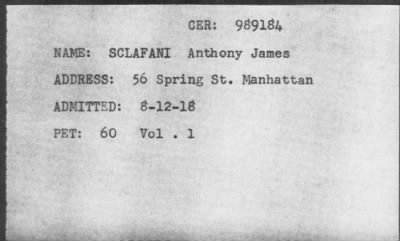 [Illegible] > SCLAFANI Anthony James