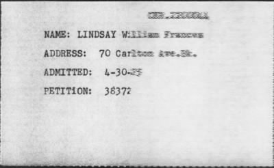 Thumbnail for 1925 > LINDSAY William Frances