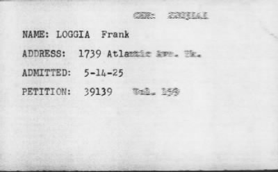 1925 > LOGGIA Frank