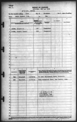 Thumbnail for Report of Changes > 21-Nov-1941