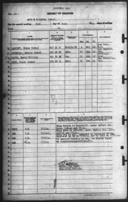 Thumbnail for Report of Changes > 31-Jul-1944