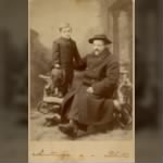 Thomas Saul Dickinson with his father, James Reuben Dickinson