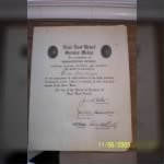 Near East Relief Award Certificate