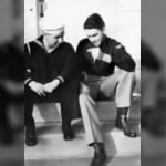 Seaman Frank A. Hoff, U.S. Navy and 2nd Lt. Frederick Marshall, October 1944