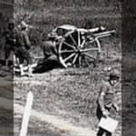 330th Field Artillery firing from Camp Custer Base Hospital cropped