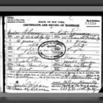Isidor Klein & Kate Hyman marriage certificate