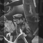 Capt. Ira Wintermuthe, left, and his navigator, Lt. Paul Perkins, go over their route before taking off in their Consolidated B-24 "Liberator" to bomb the Japs on the Island of Kiska. Umnak Island, Alaska. - Page 1