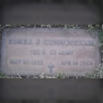 Grave Marker for Elmer J Cunningham