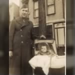 Philip Miles, with daughter, Brooklyn, 1944