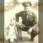 Andrew J. Odle and daughter Barbara Gail.  Duty calls. 1945.jpg