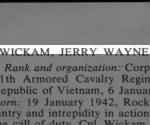 Wickam, Jerry Wayne