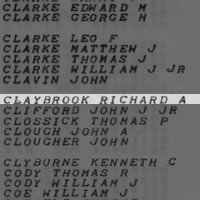 Claybrook, Richard A