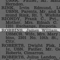 Thumbnail for Robbins, James William