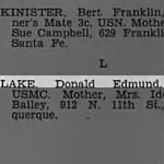 Thumbnail for Lake, Donald Edmund