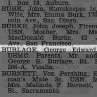 Thumbnail for Burlage, George Edward