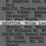 Thumbnail for Benton, Willie Lee