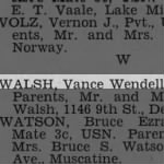 Thumbnail for Walsh, Vance Wendell